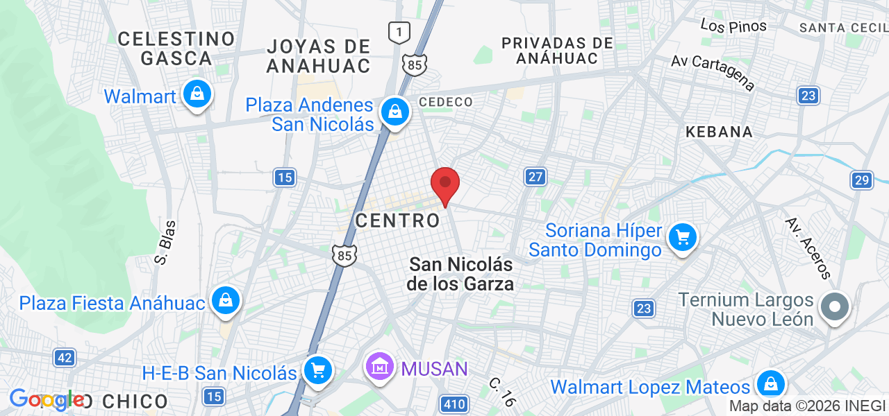 C. Padre Mier Ote. #623, Centro, 66400 San Nicolás de los Garza, N.L., México