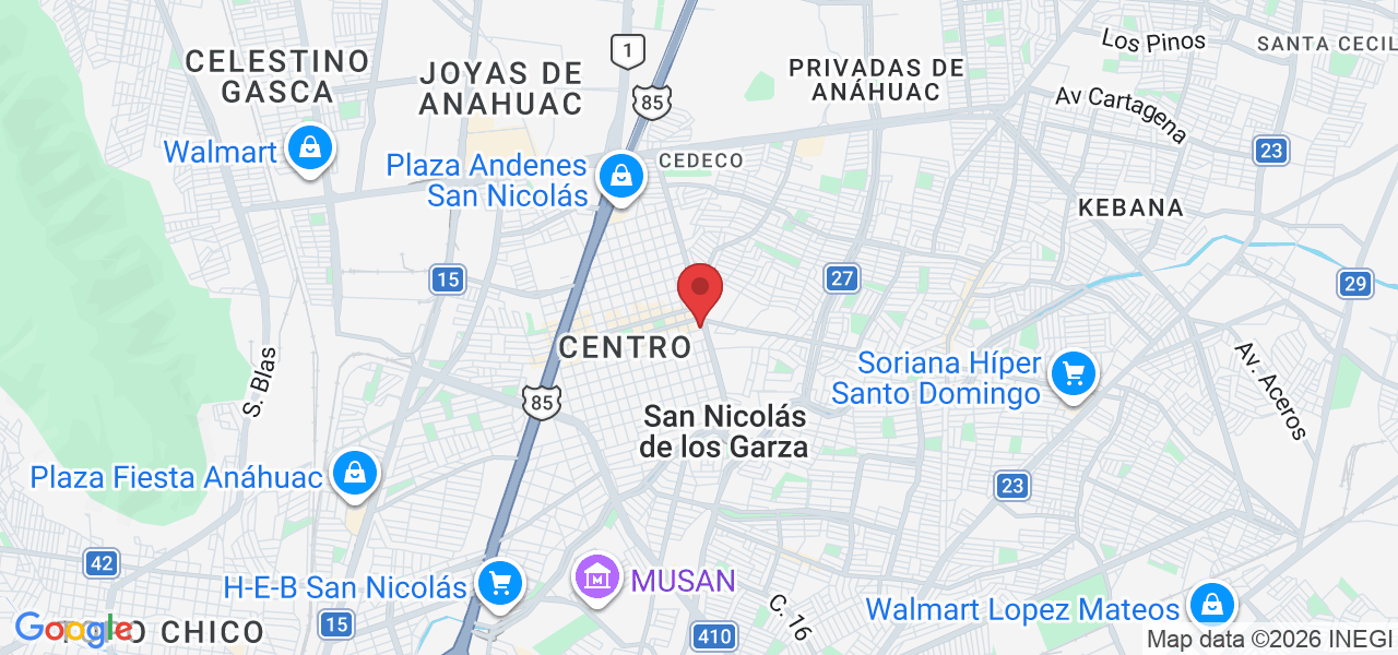 C. Padre Mier Ote. #623, Centro, 66400 San Nicolás de los Garza, N.L., México