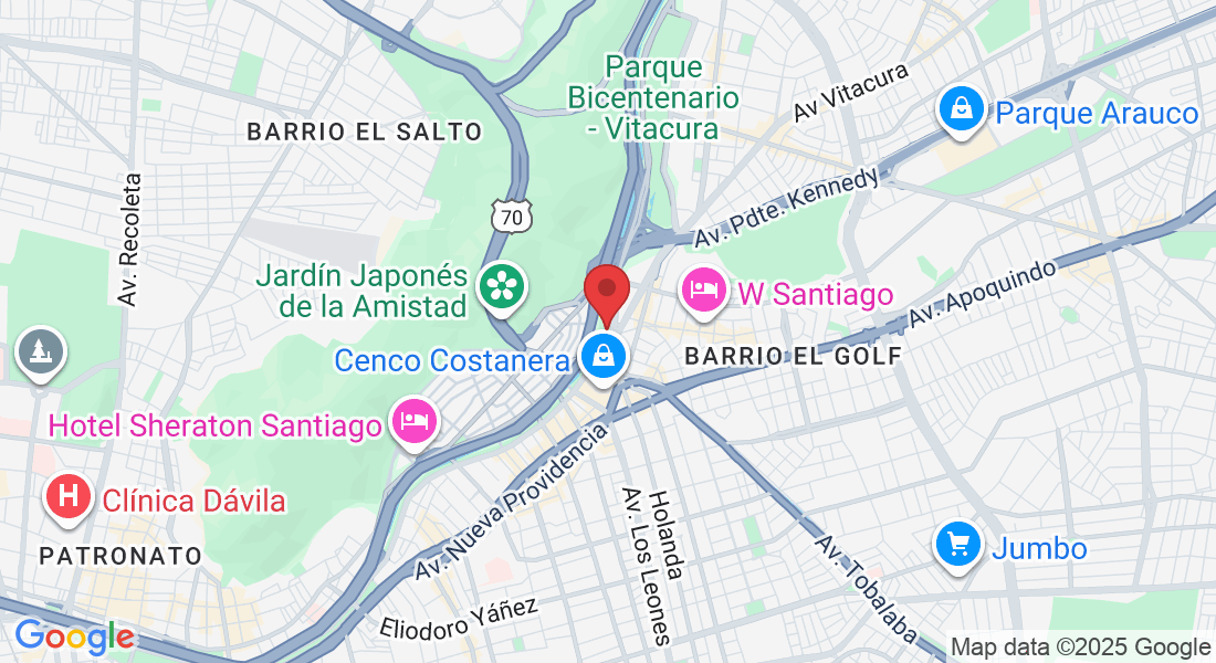 Costanera Sur 2710, local 4, piso -2, 7550006 Las Condes, Región Metropolitana, Chile