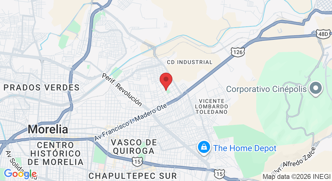 Lic. Natalio Vázquez Pallares, Primo Tapia, 58217 Morelia, Mich., México