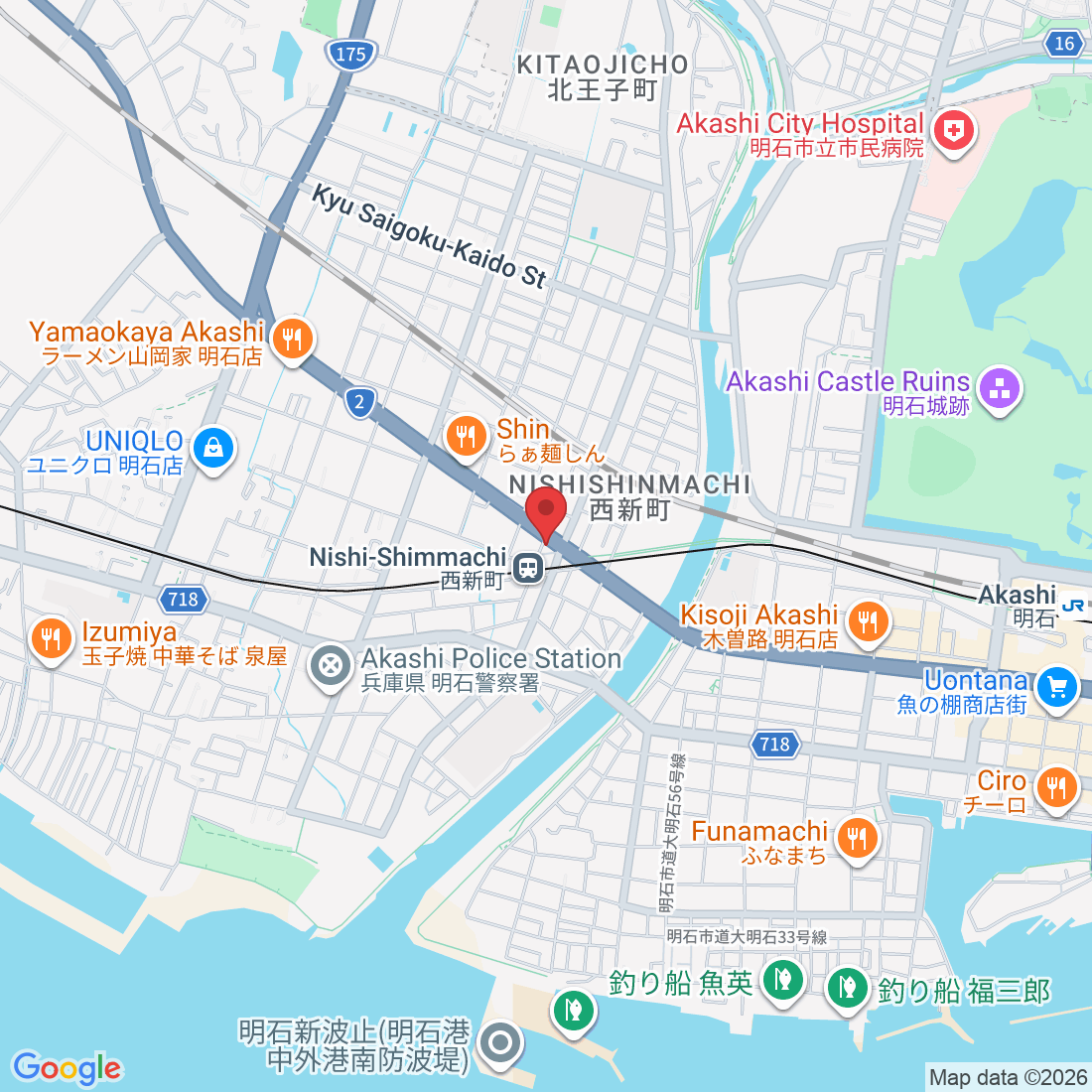 2-chōme-16-8 Nishishinmachi, Akashi, Hyogo 673-0023, Japan