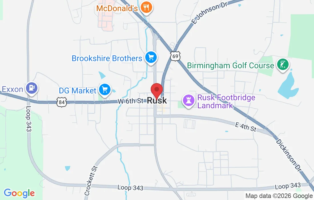 Rusk, TX 75785, USA