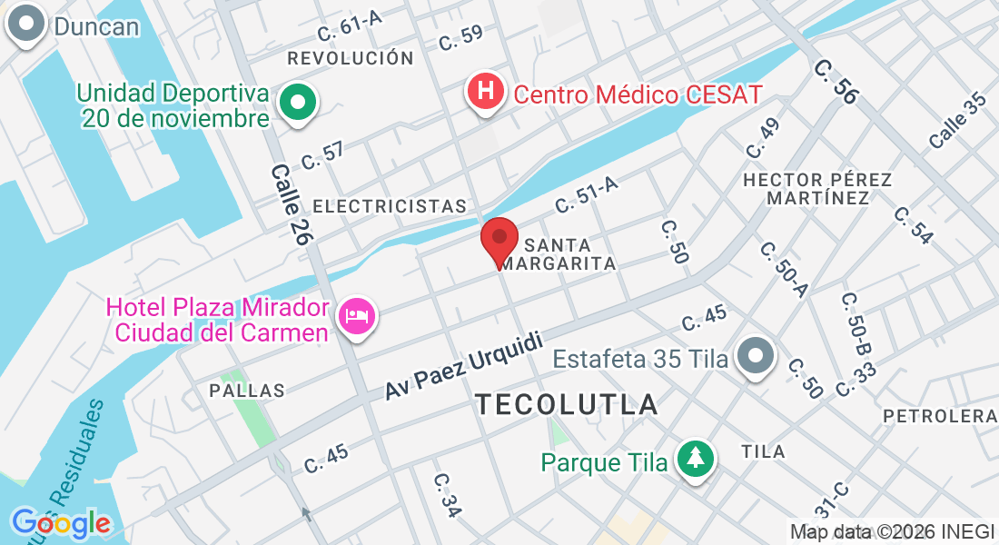 C. 51, Santa Margarita, Cdad. del Carmen, Camp., México