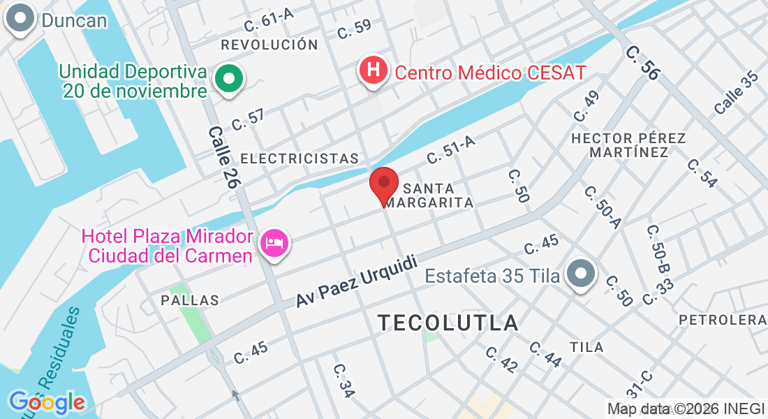 C. 51, Santa Margarita, Cdad. del Carmen, Camp., México