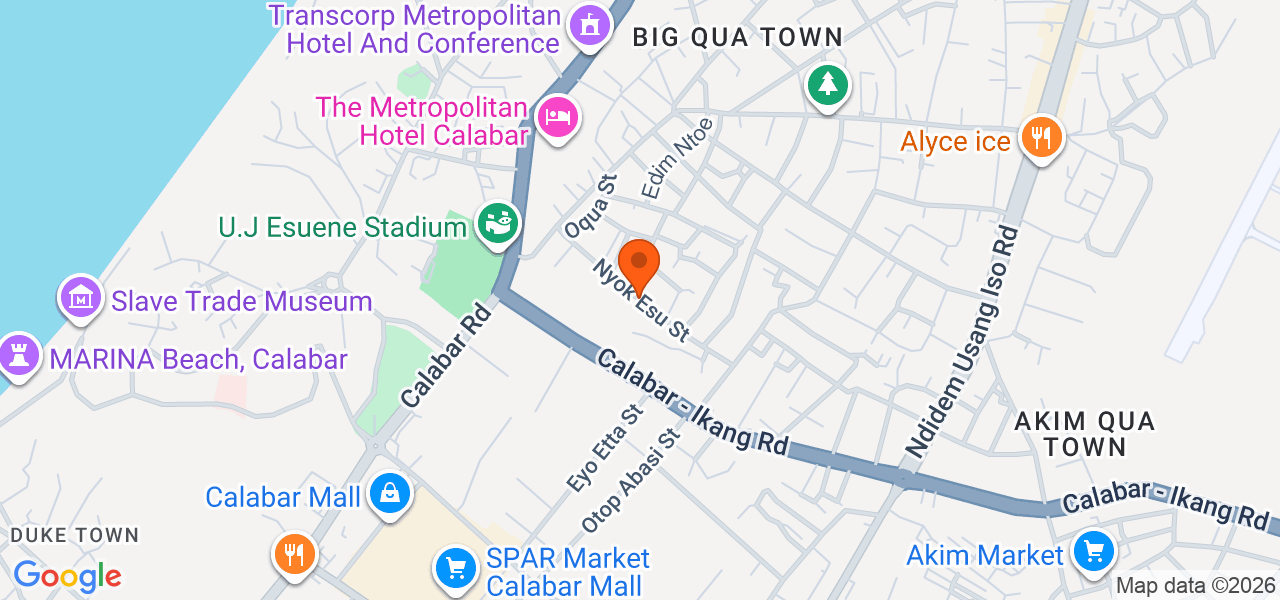 Nyok Esu St, Big Qua Town, Calabar 540281, Cross River, Nigeria