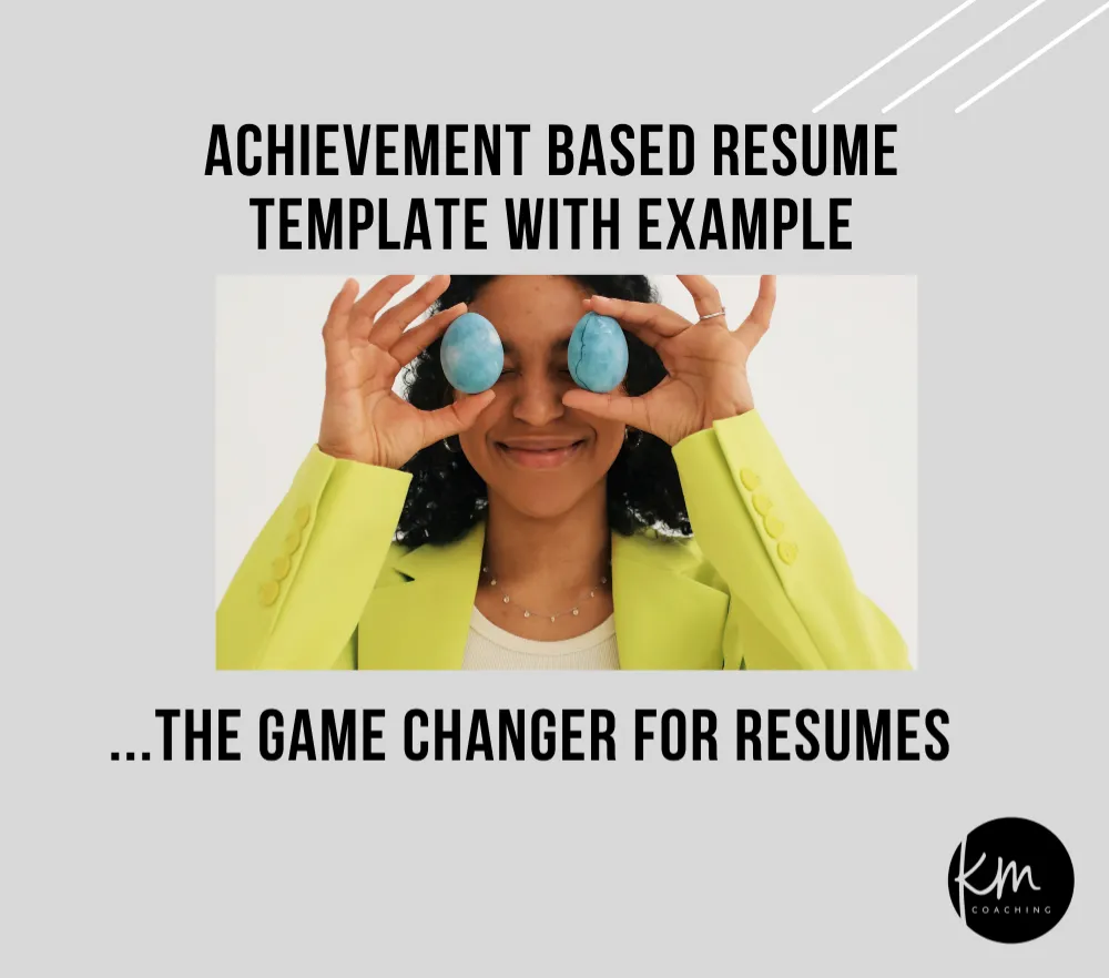 Achievement Based Resume Template with Example!
