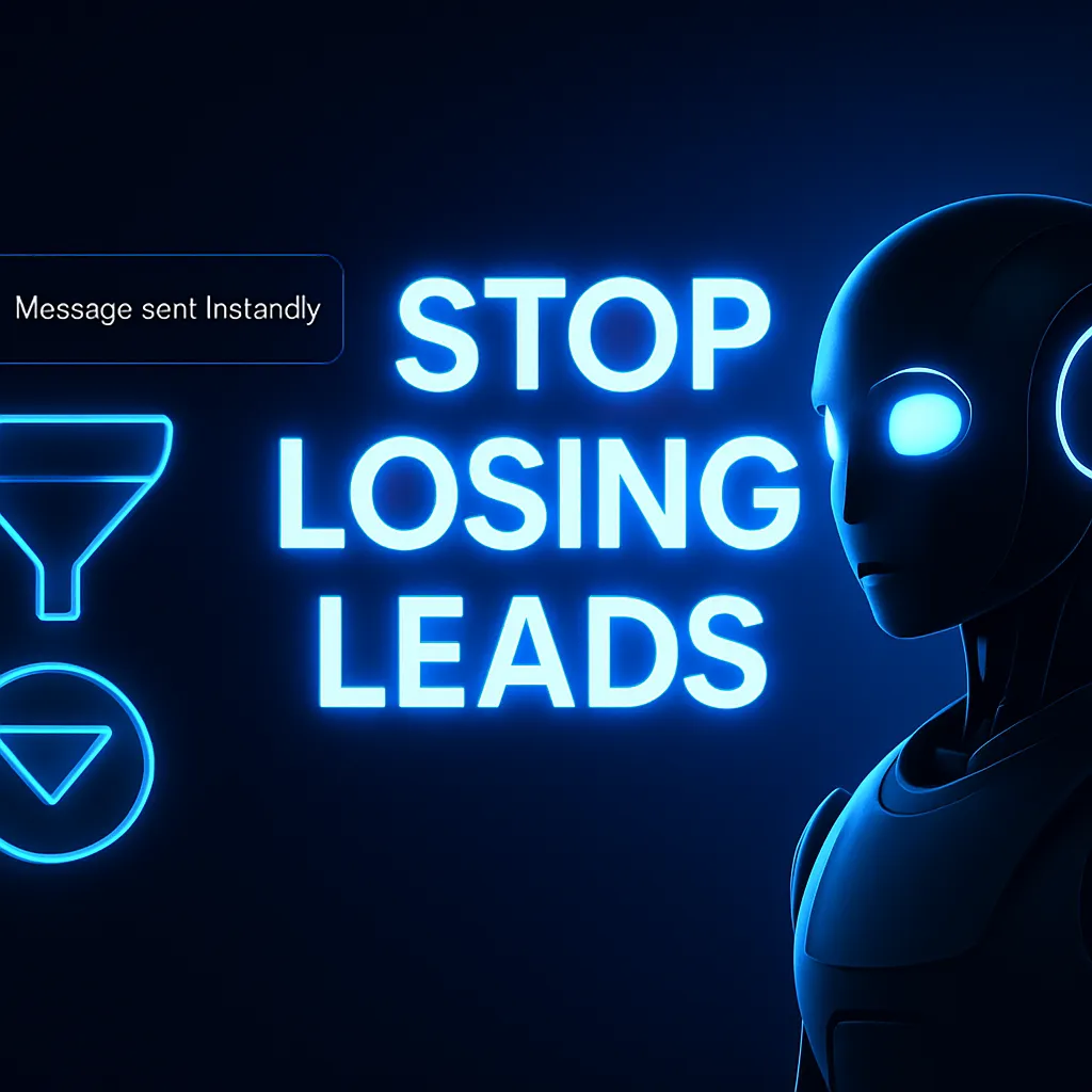 Why Your Business Is Losing Leads — AI Automation Blog Hero Image by RevMax AI