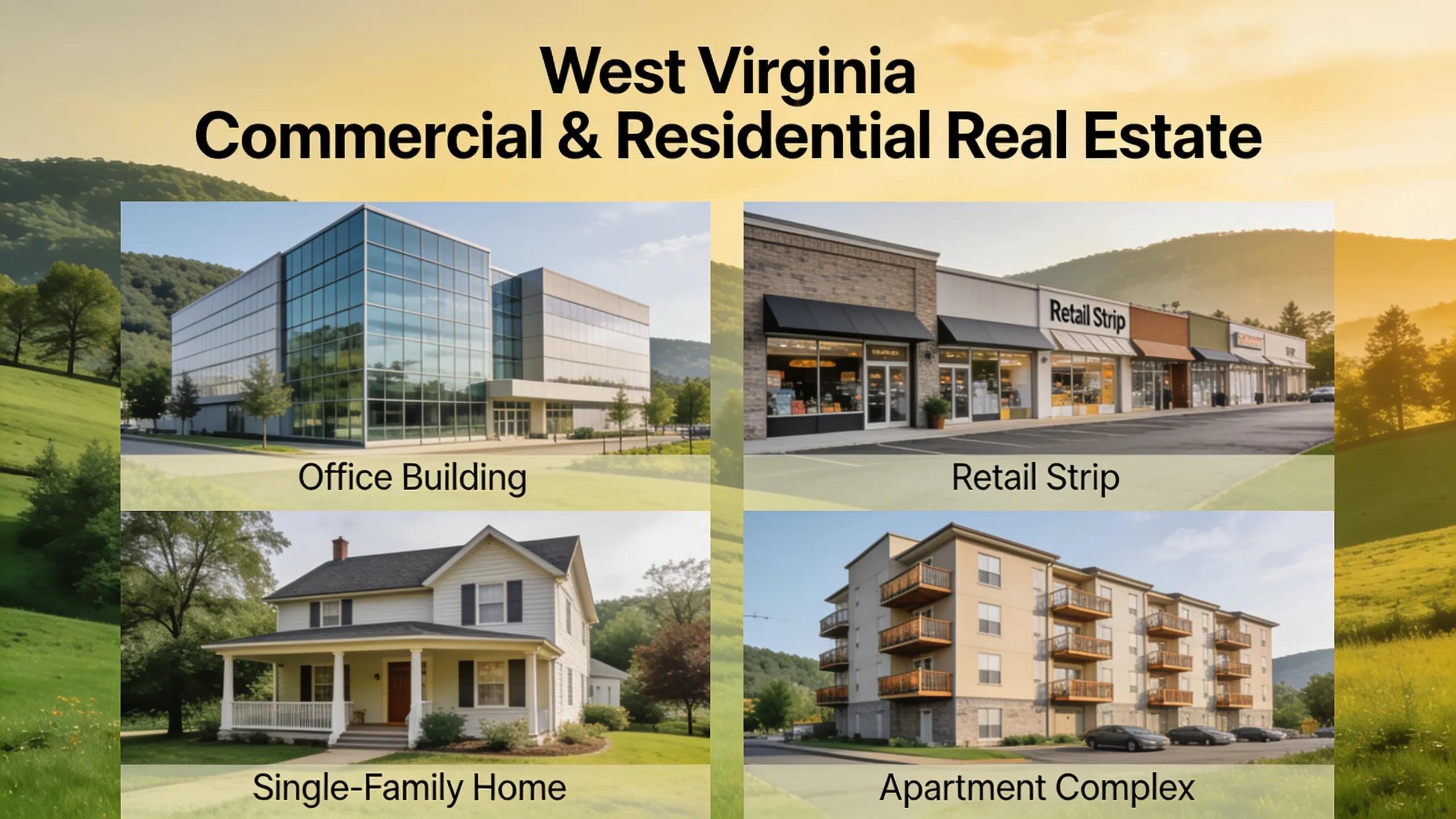 Commercial and residential real estate properties in West Virginia