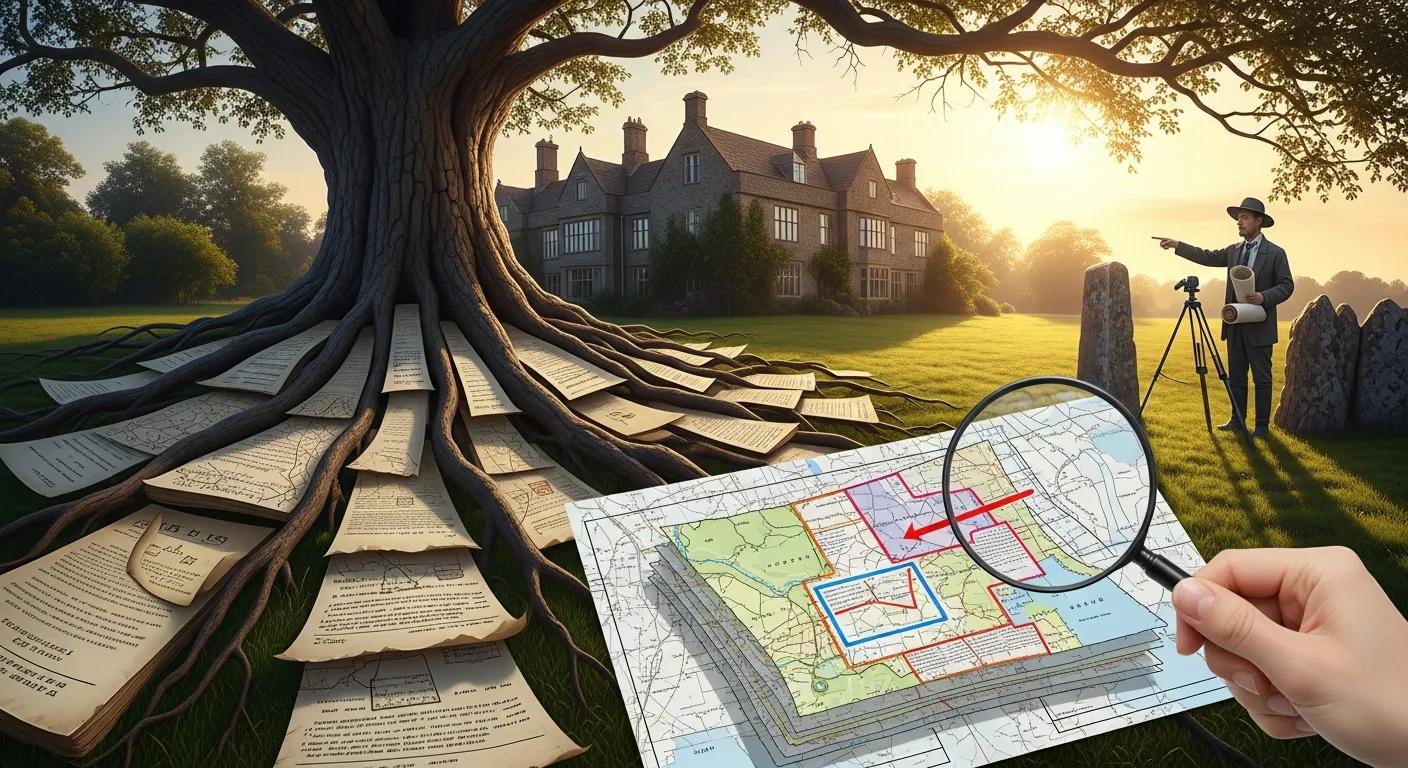 Historic property landscape representing the importance of title searches in understanding property history