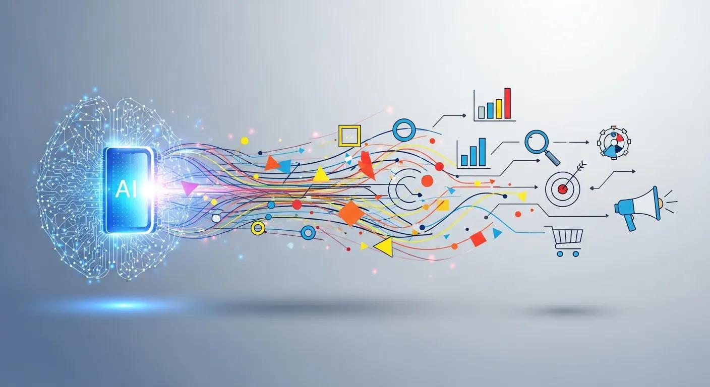 Team using AI to drive data-led marketing