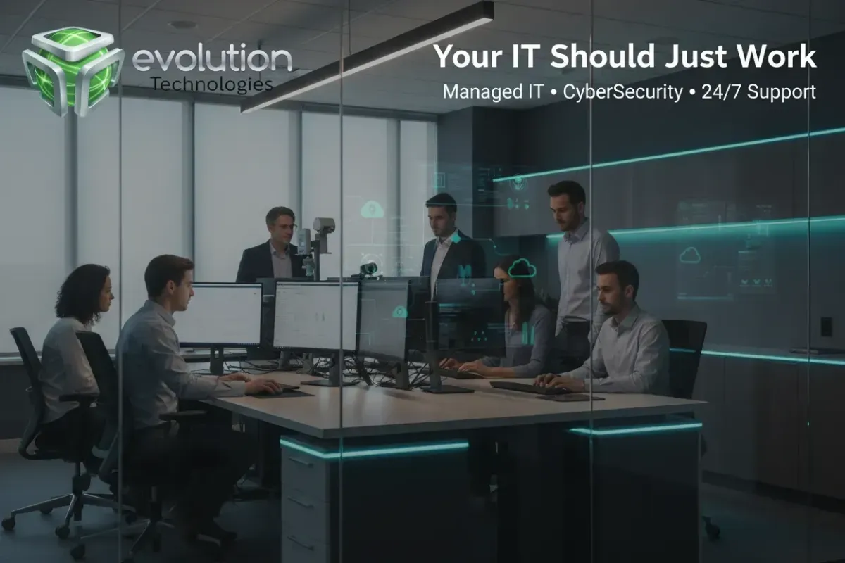 Team of professionals collaborating in a modern office with multiple computer screens.
