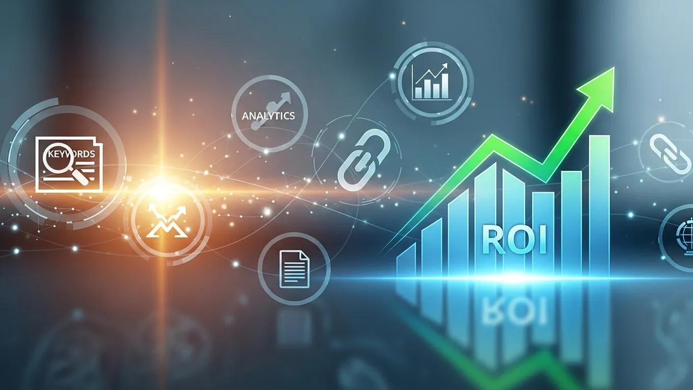 Design studio team measuring SEO automation ROI