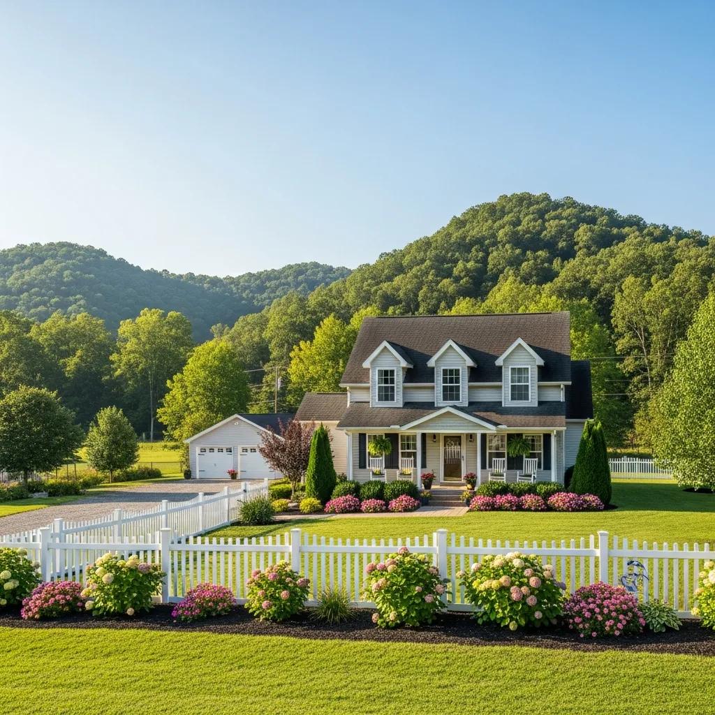 Beautiful West Virginia property with clear title, showcasing a house and surrounding landscape