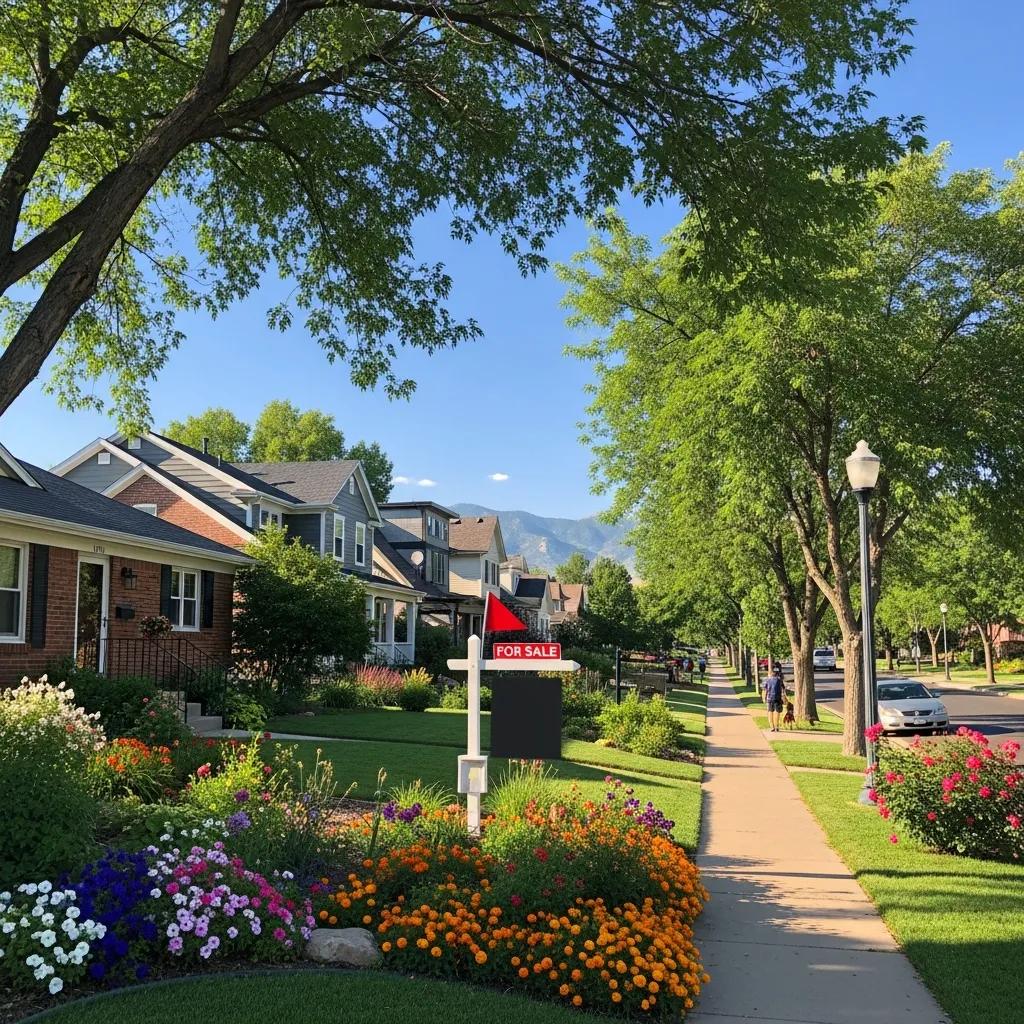 Charming Littleton CO neighborhood with beautiful homes and gardens