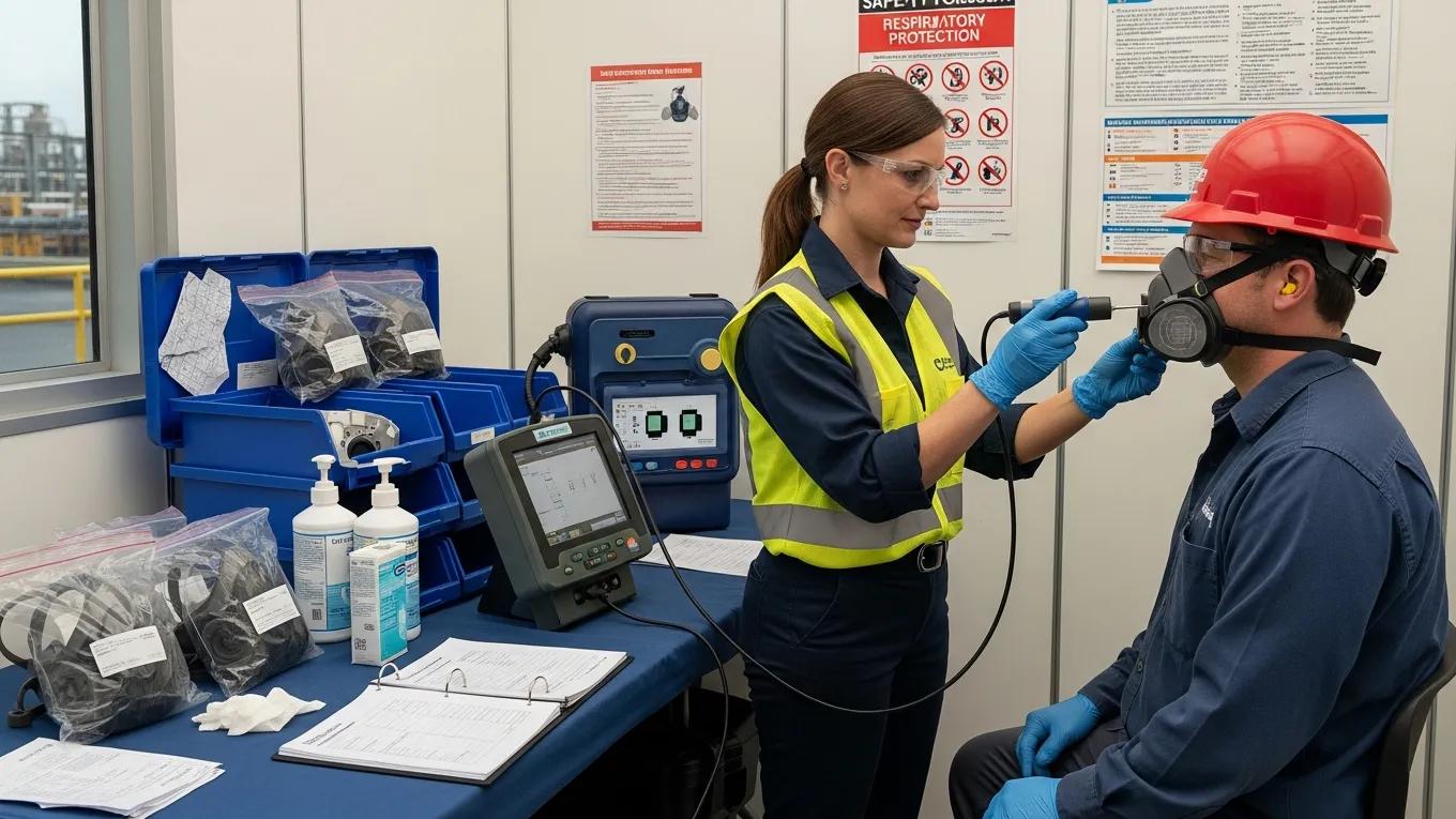 On-site respirator fit testing in a high-risk workplace