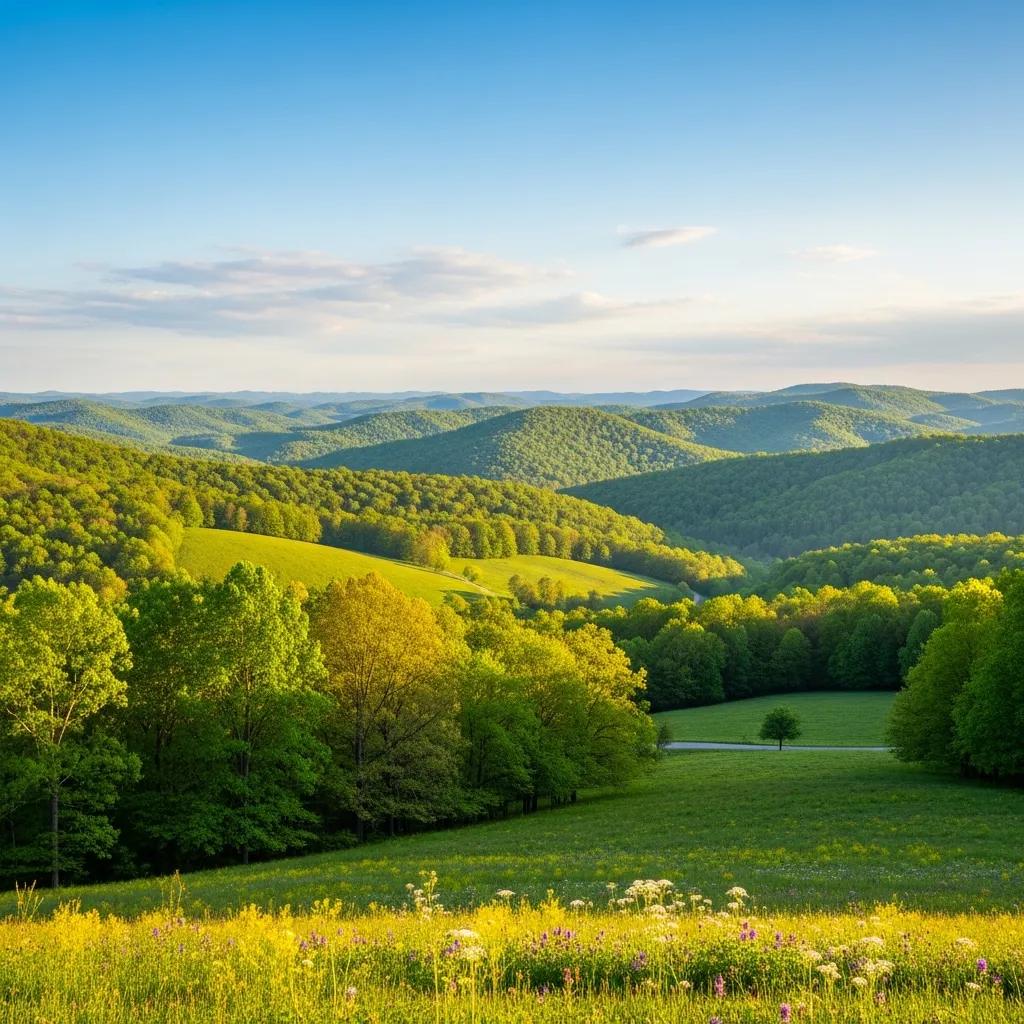 Scenic landscape of West Virginia highlighting opportunities in land investment