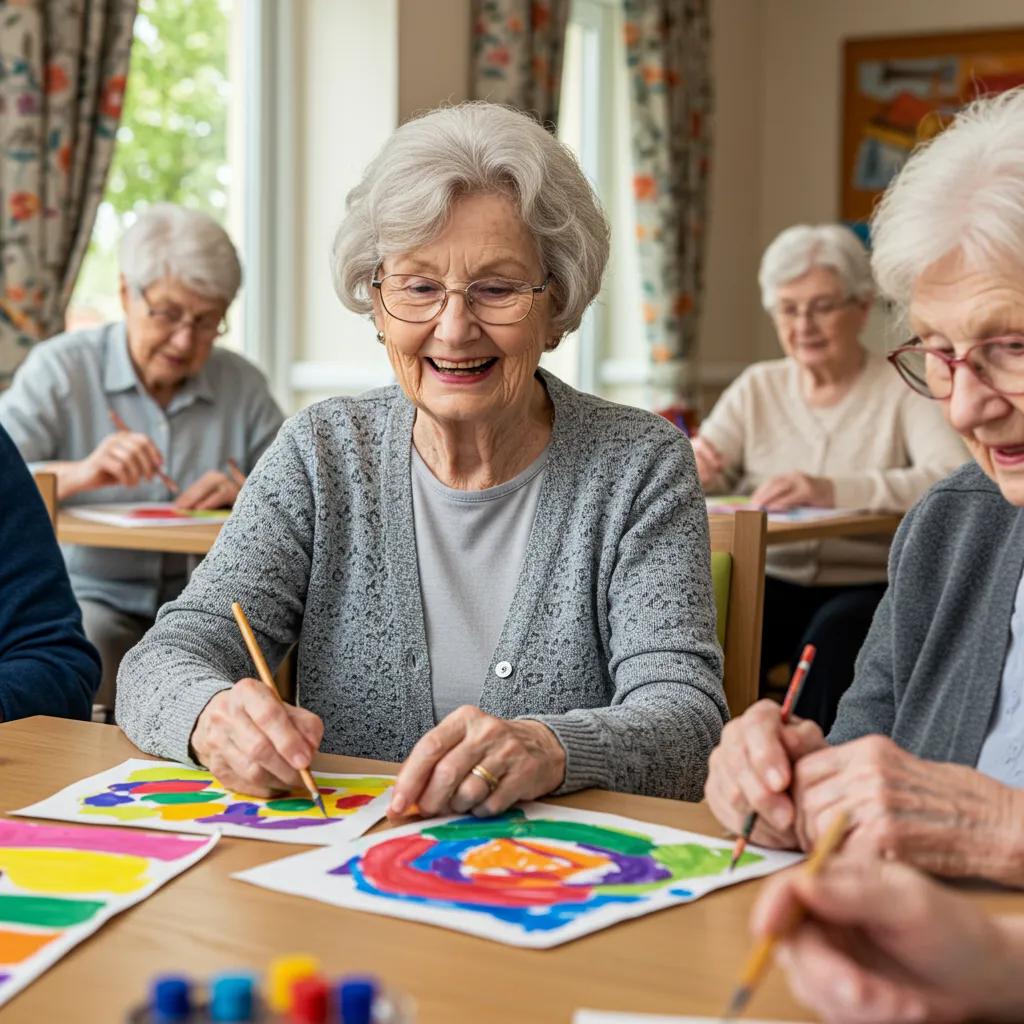 Seniors participating in memory care activities, highlighting engagement and well-being