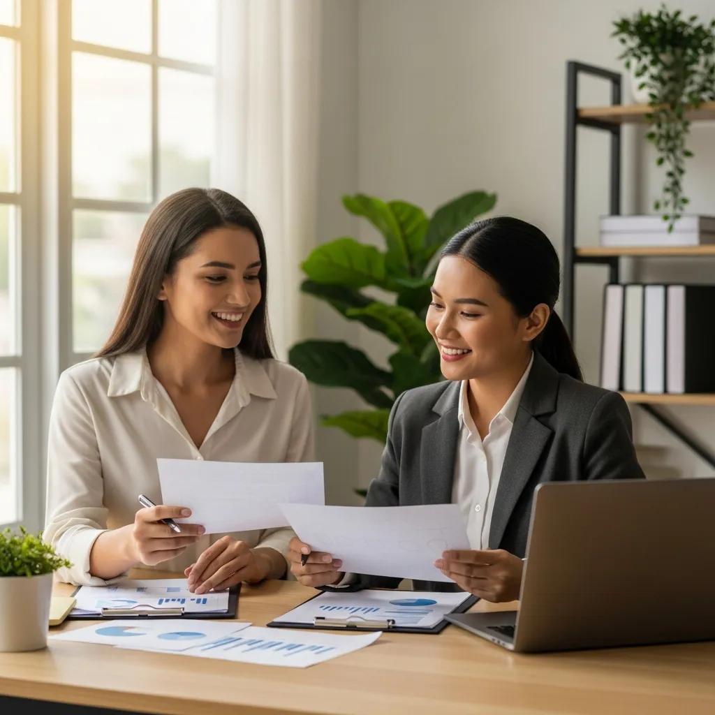 Small business owner discussing funding options with an advisor in a cozy office