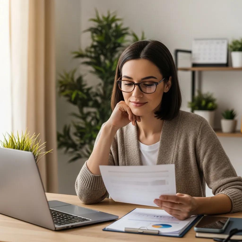 Small business owner in Sterling VA reviewing documents for EIN-based business funding