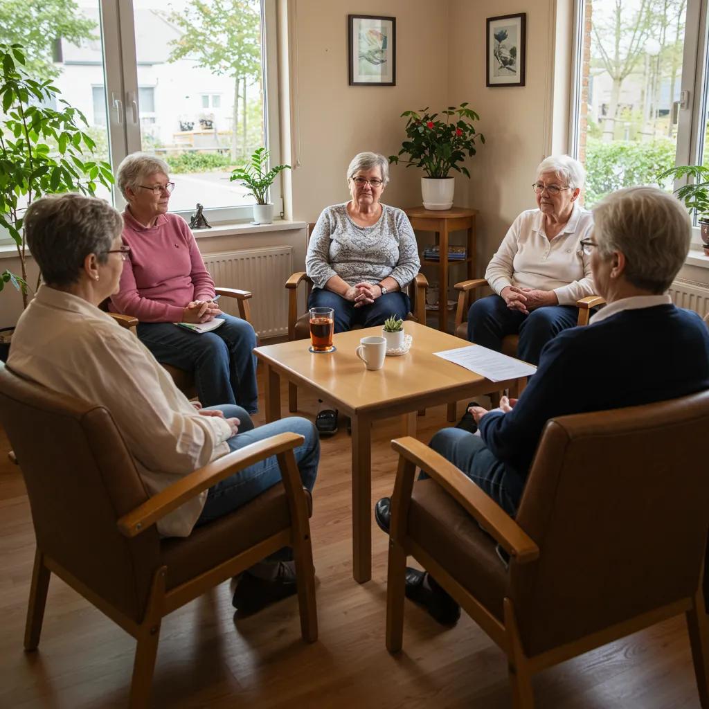 Supportive community gathering for dementia caregivers and individuals