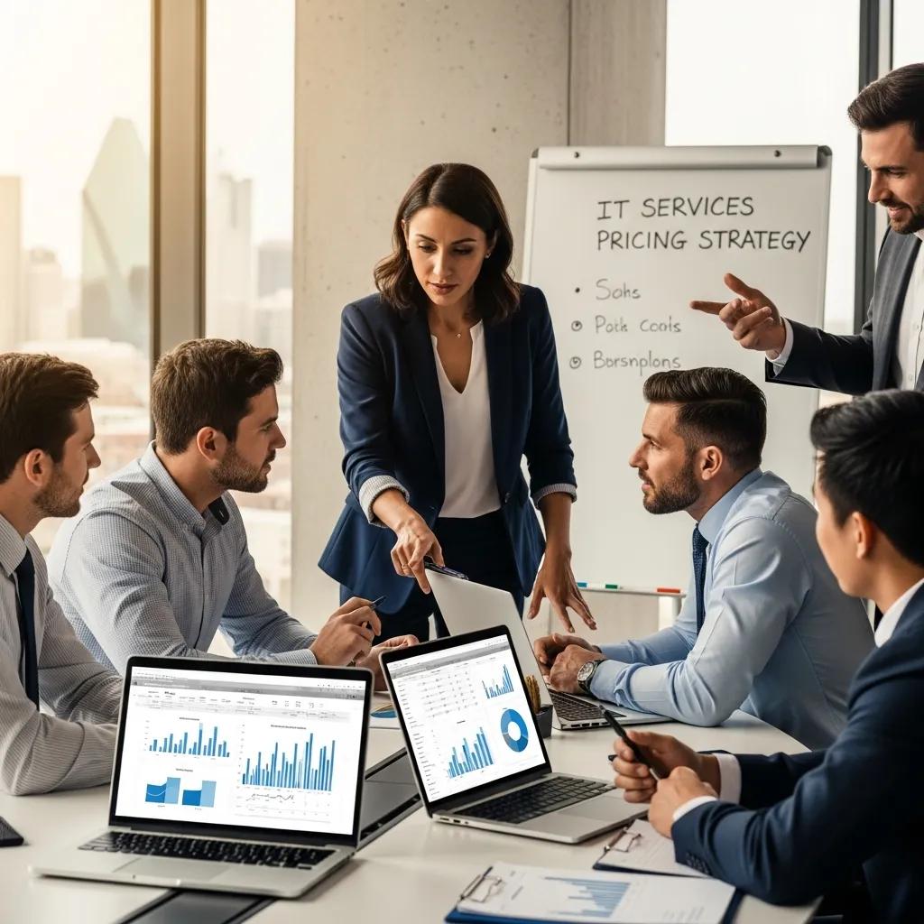 Texas business professionals collaborating on IT services pricing strategies