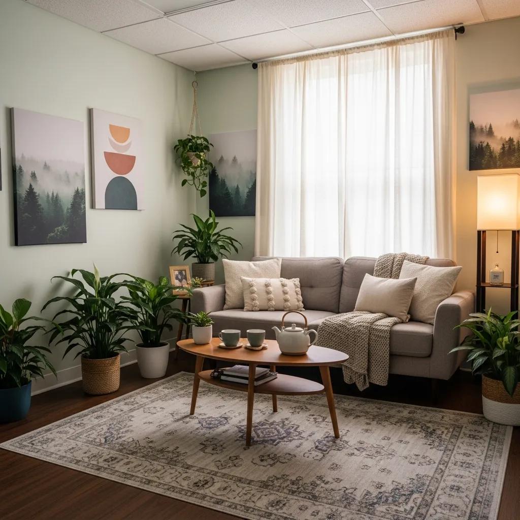 Therapy room representing healing and recovery from porn addiction