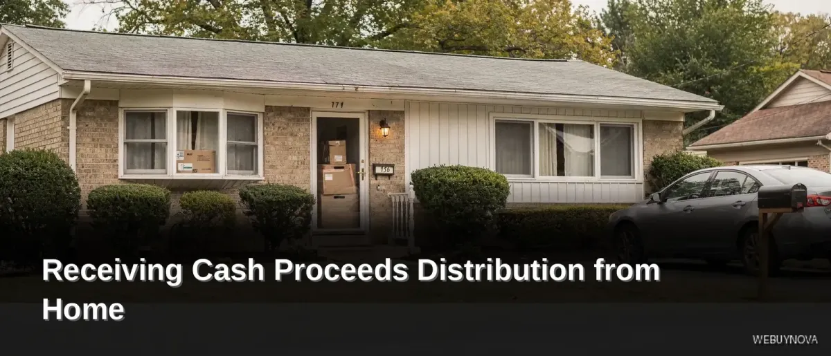 Receiving Cash Proceeds Distribution From Home Sales Safely