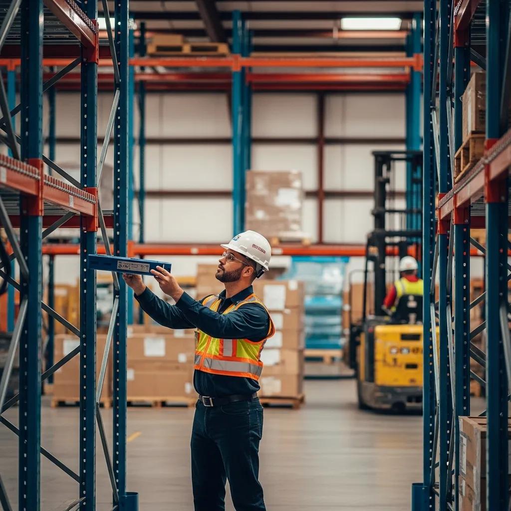 Warehouse rack inspection in Memphis, highlighting safety and compliance in industrial settings