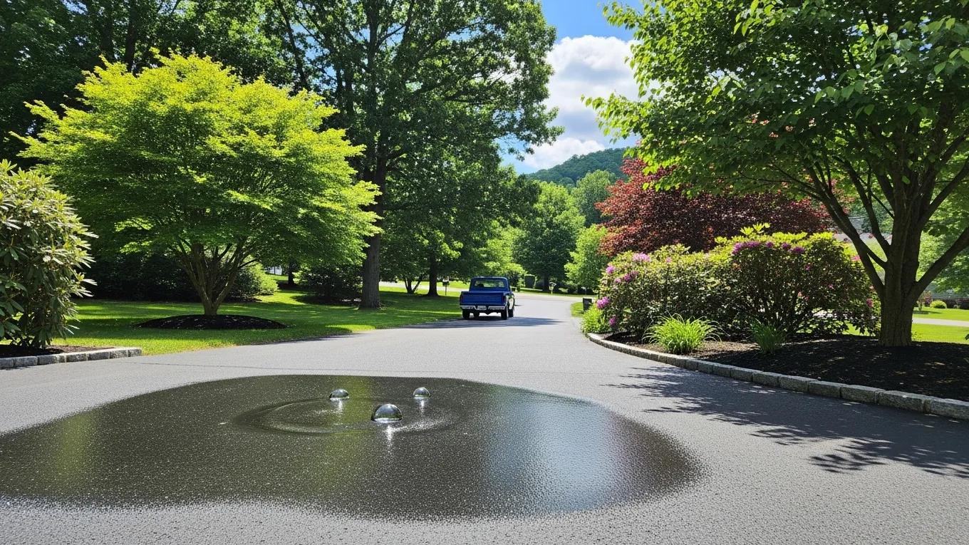 Well-maintained driveway in South Hills, WV, showcasing the protective effects of NexaNano sealant