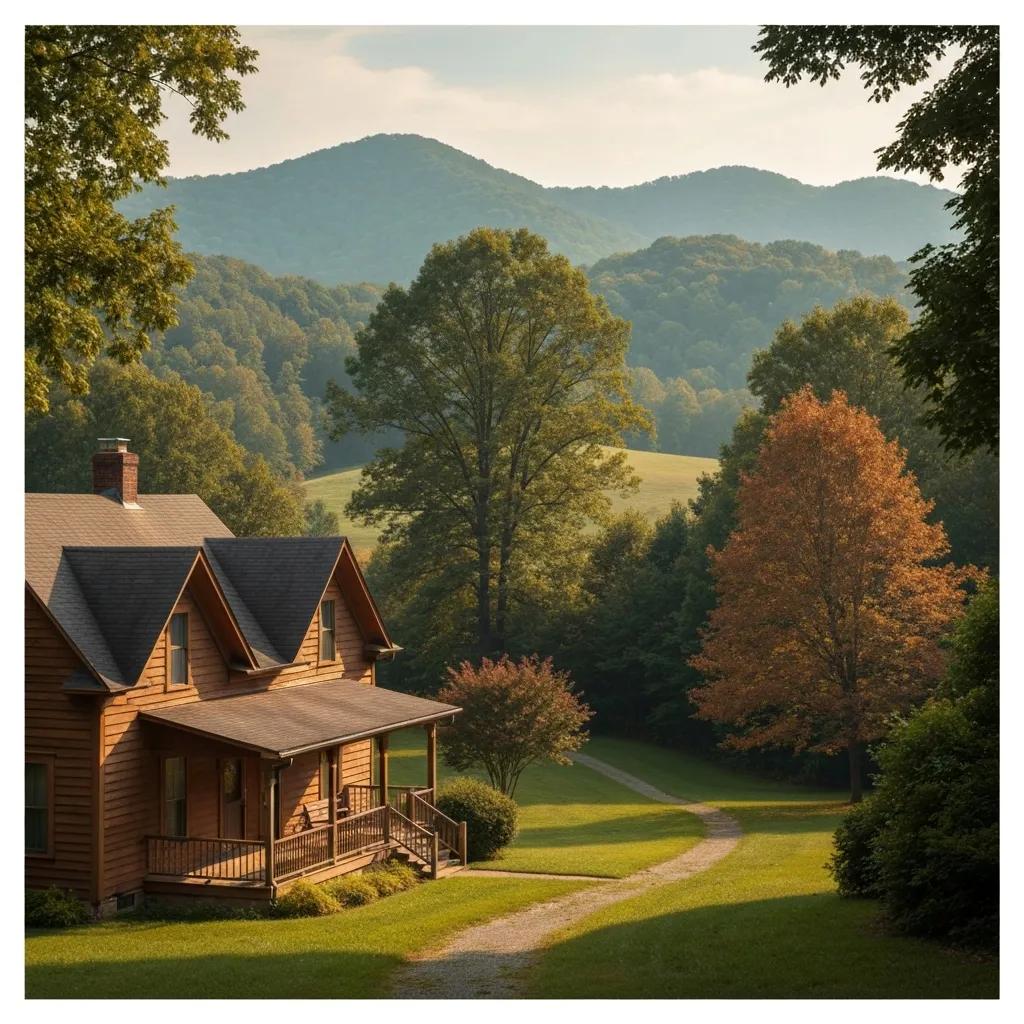 West Virginia landscape with a house representing property ownership and title search importance