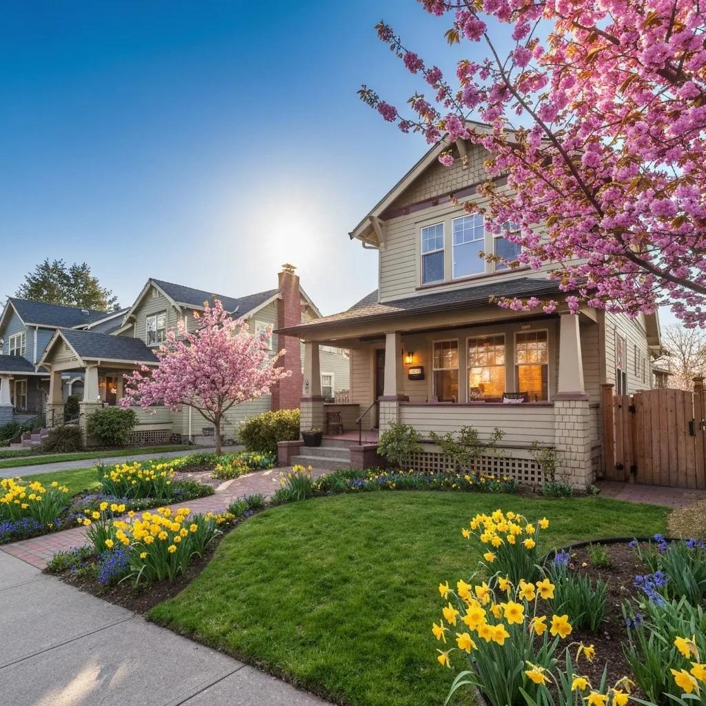 Beautiful home exterior in Orange County with a well-maintained front yard and clear blue sky