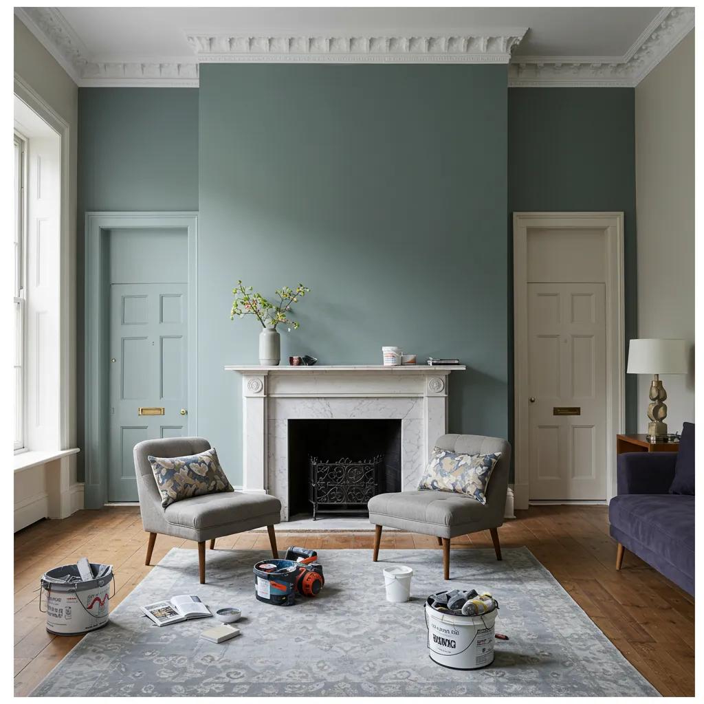 Elegant Victorian terrace in Fulham showcasing expert painting and decorating craftsmanship