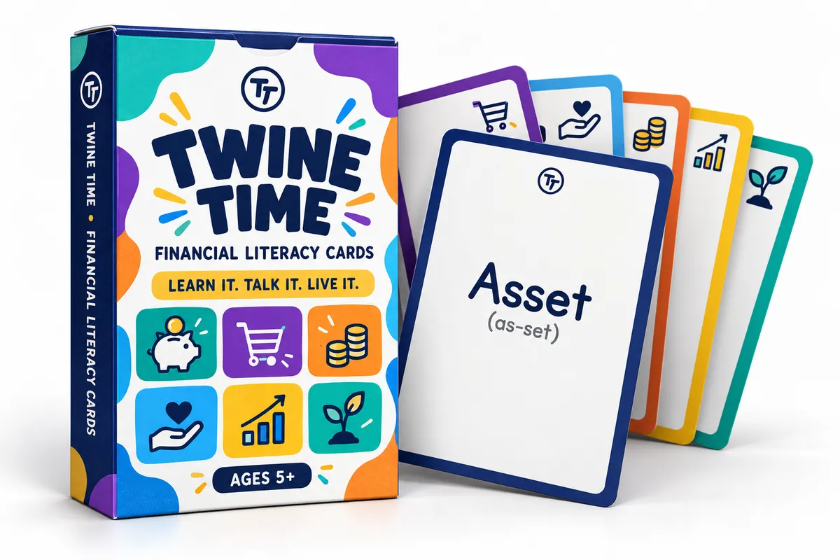 Twine Time Financial Literacy Cards Box and Flashcard Deck