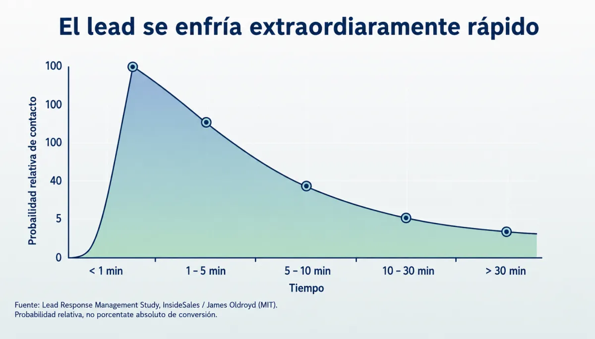 ¿Cuánto te cuesta tardar en responder a un prospecto?