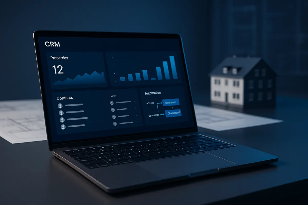 Bestes CRM für Hausverwaltungen – modernes CRM-Dashboard für Immobilienverwaltung und Mietverwaltung