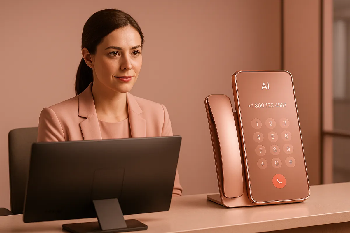 AI phone system as a better alternative to hiring a full-time receptionist for small businesses