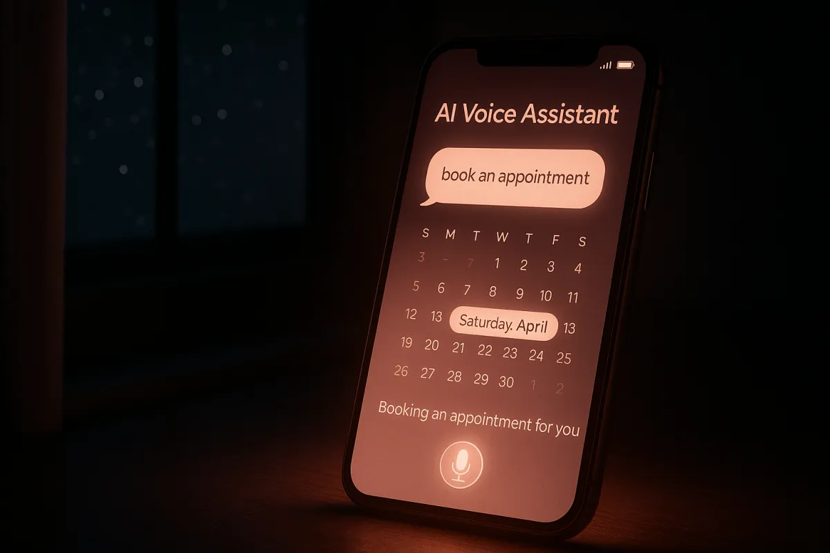 AI voice system booking appointments automatically from evening and weekend phone calls
