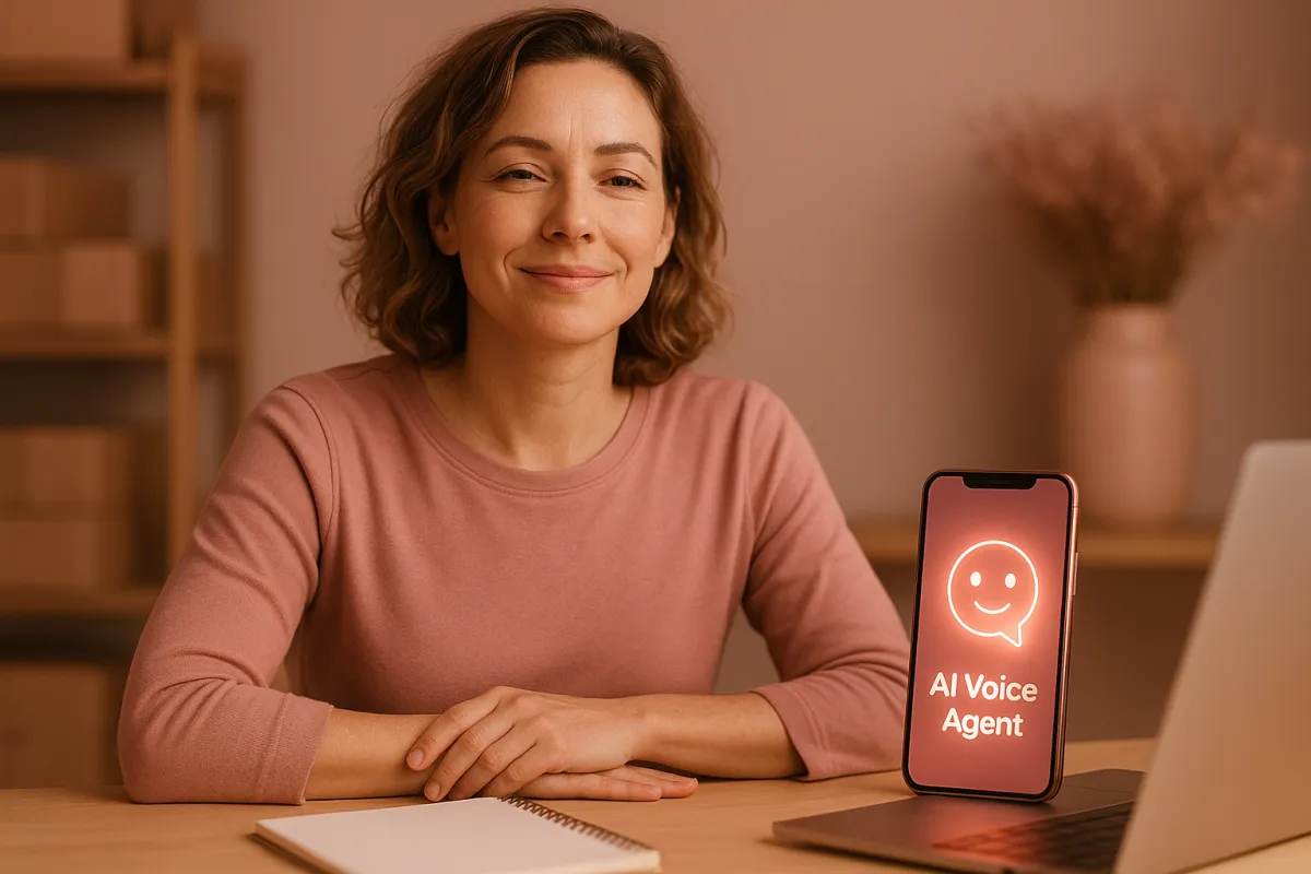 Solo business owner freed from missed calls with AI voice agent handling all incoming calls automatically