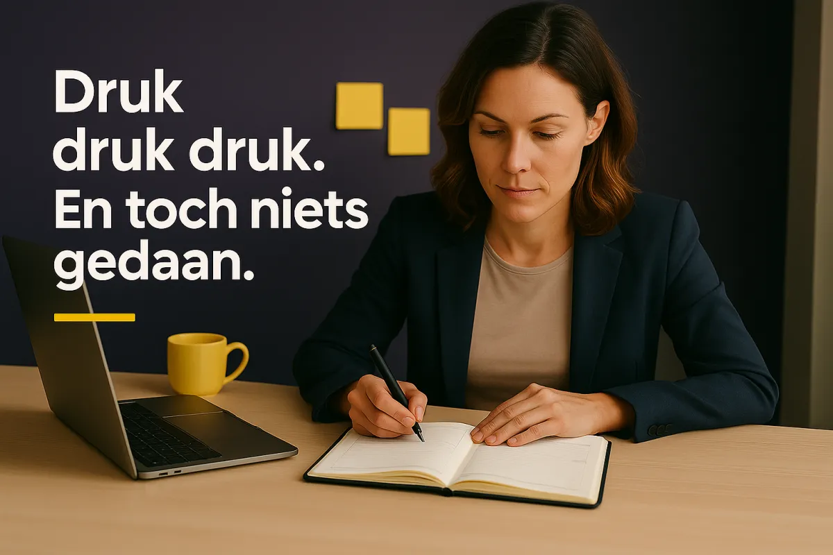 Druk druk druk. En toch niets gedaan.