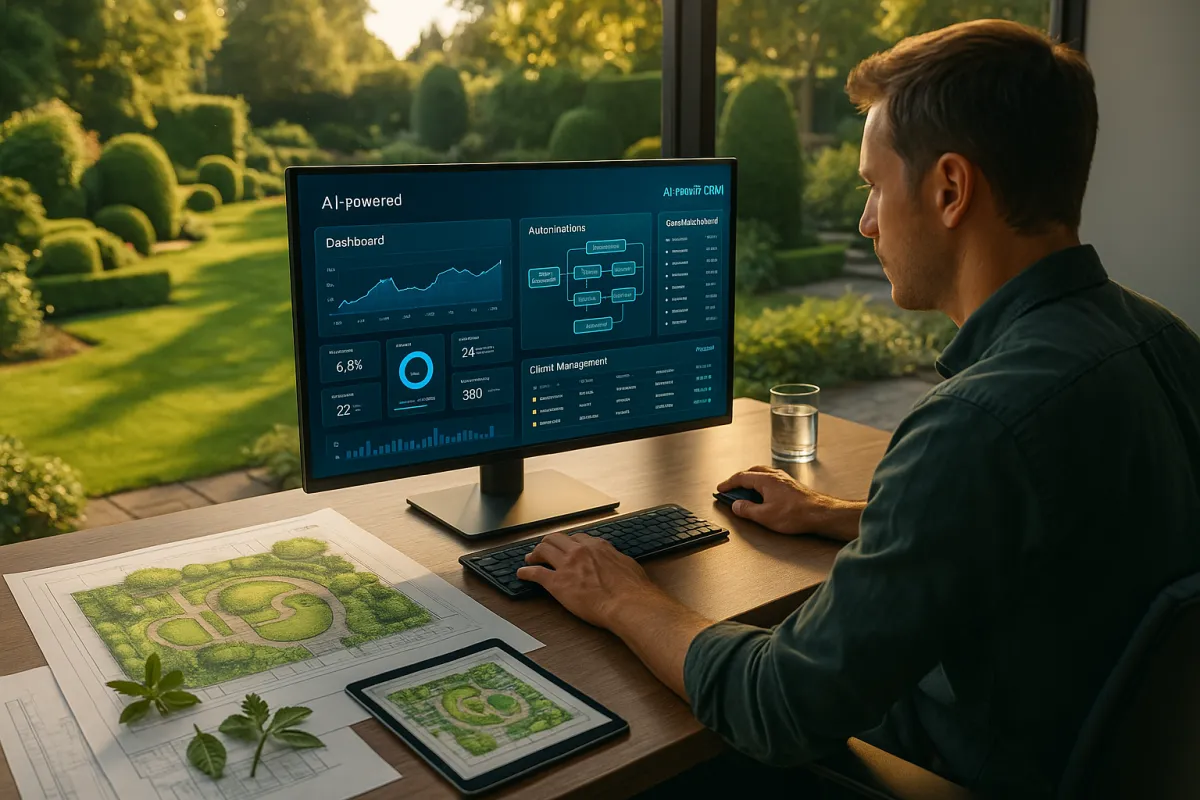 Garten- und Landschaftsbau Betrieb mit KI-Dashboard – Bestes KI-Tool für Garten- und Landschaftsbau – GoHighLevel