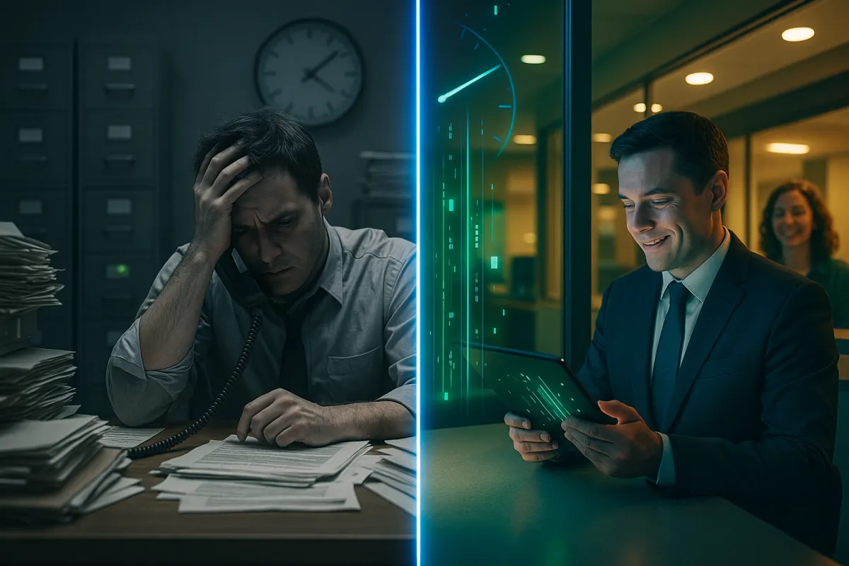 Before vs. After AgencyCounter Urgency Portal Example