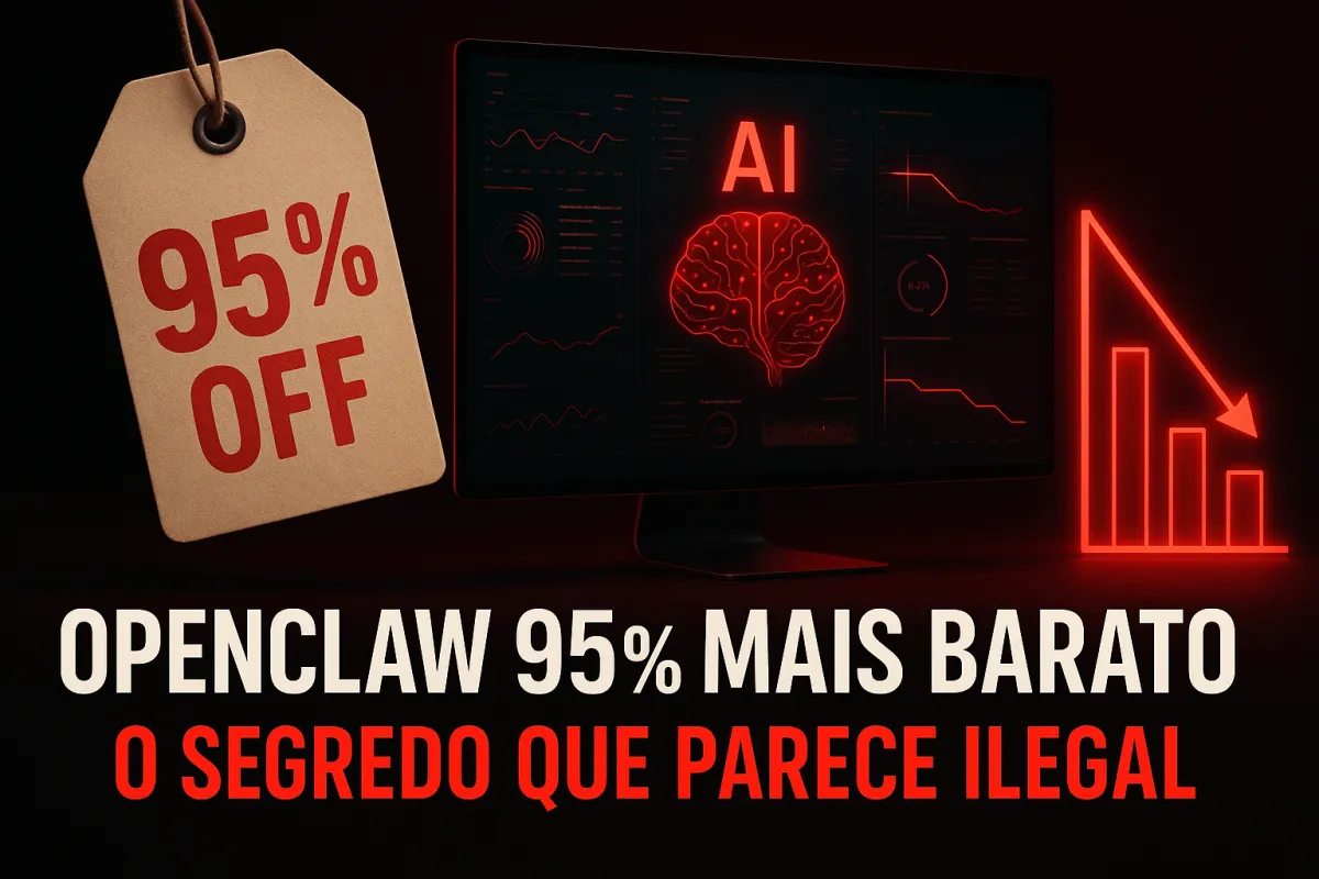 Como Usar o OpenClaw 95% Mais Barato: O Segredo que Parece Ilegal mas é 100% Legítimo