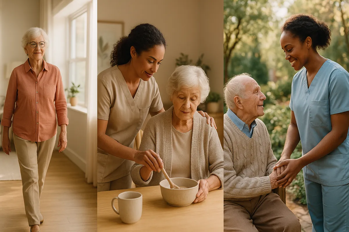 Minnesota senior and adult daughter meeting with a senior living advisor to discuss care level options and future planning