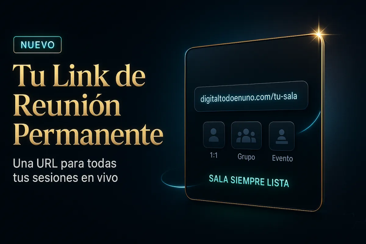Tu Link de Reunión Permanente: Sesiones en Vivo Sin Crear Nuevos Enlaces Cada Vez