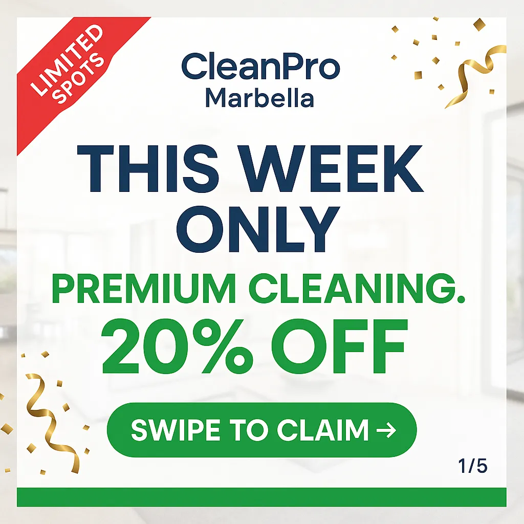 Spring Cleaning Offer Marbella 2026 — Limited Spots for Professional Cleaning Across the Costa del Sol