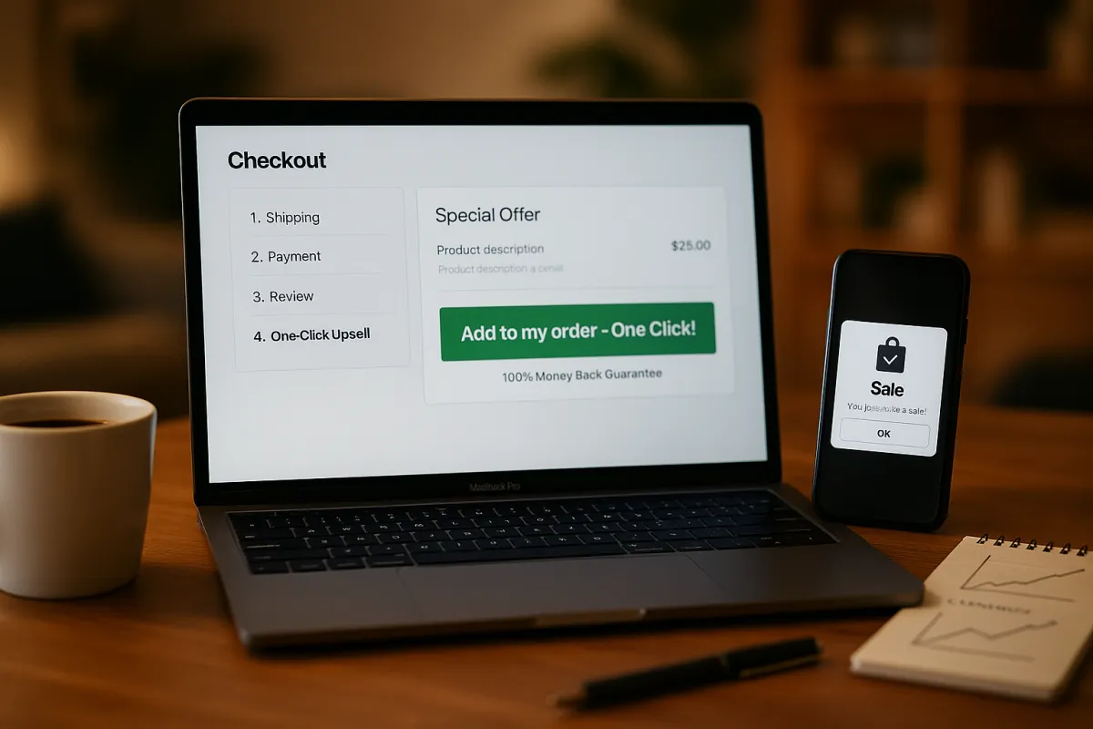 Upsell de Um Clique em Funis de Vendas: O Método Definitivo para Dobrar Seu Ticket Médio Sem Gastar Mais com Tráfego