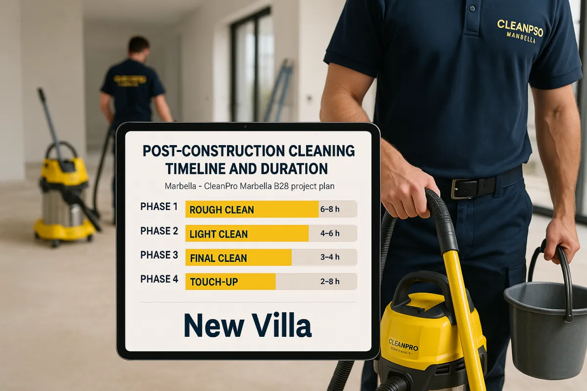 How Long Does Post-Construction Cleaning Take in Marbella?