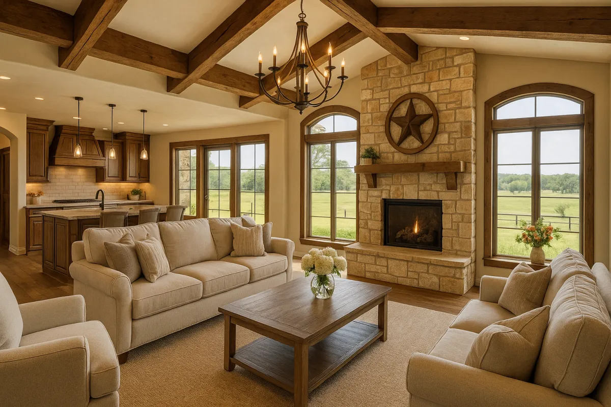 Beautifully staged luxury home interior in Weatherford Texas ready for sale