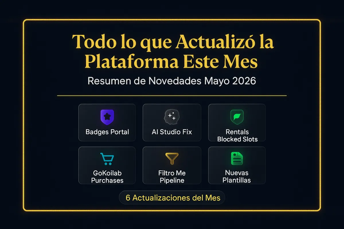 Todo lo que Actualizo la Plataforma Este Mes: Resumen de Novedades — Mayo 2026