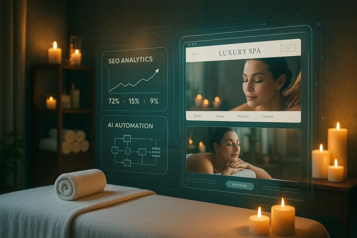 Spa con marketing digital inteligente SEO y automatizacion con IA